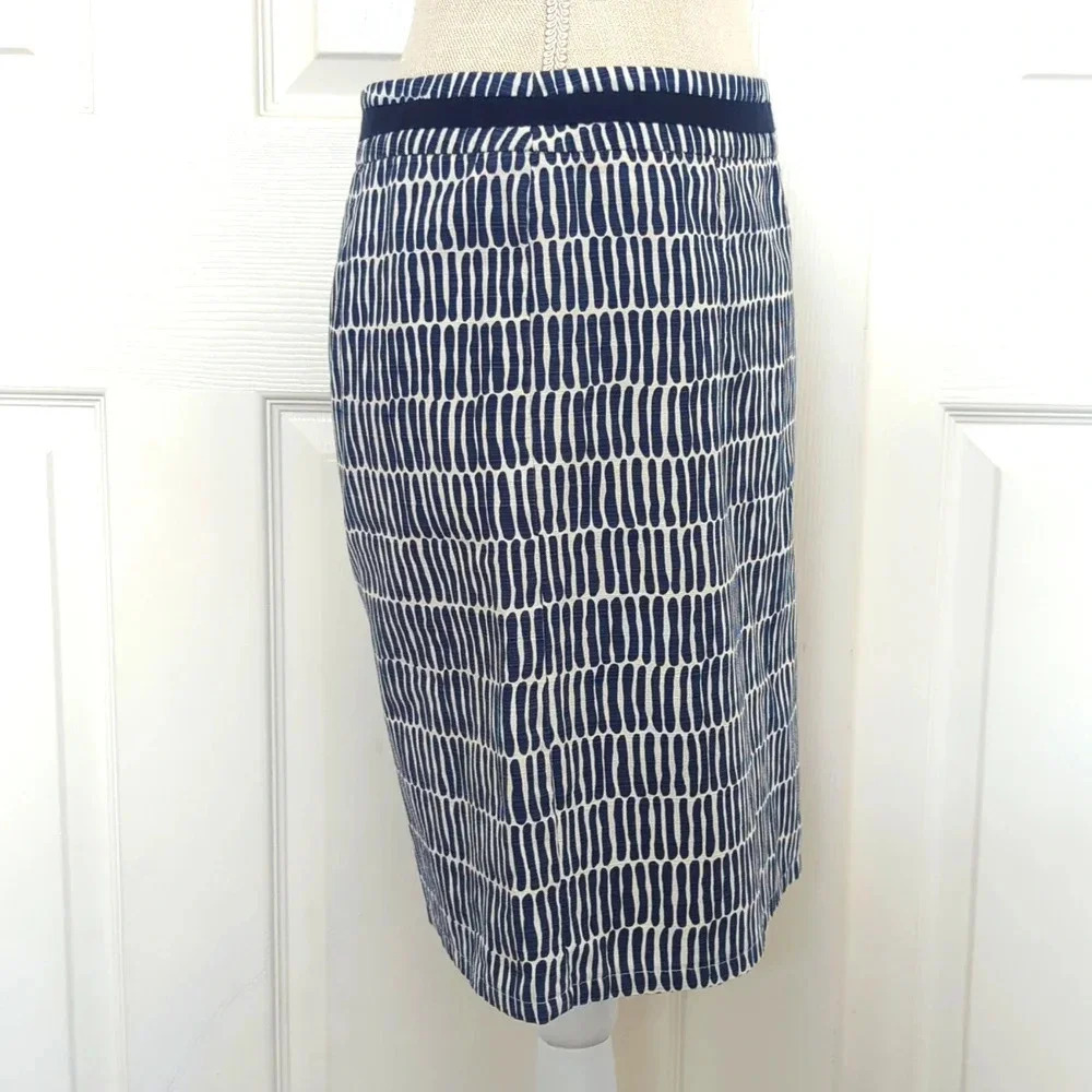 Boden Navy and white Pencil Skirt - Picture 2 of 5